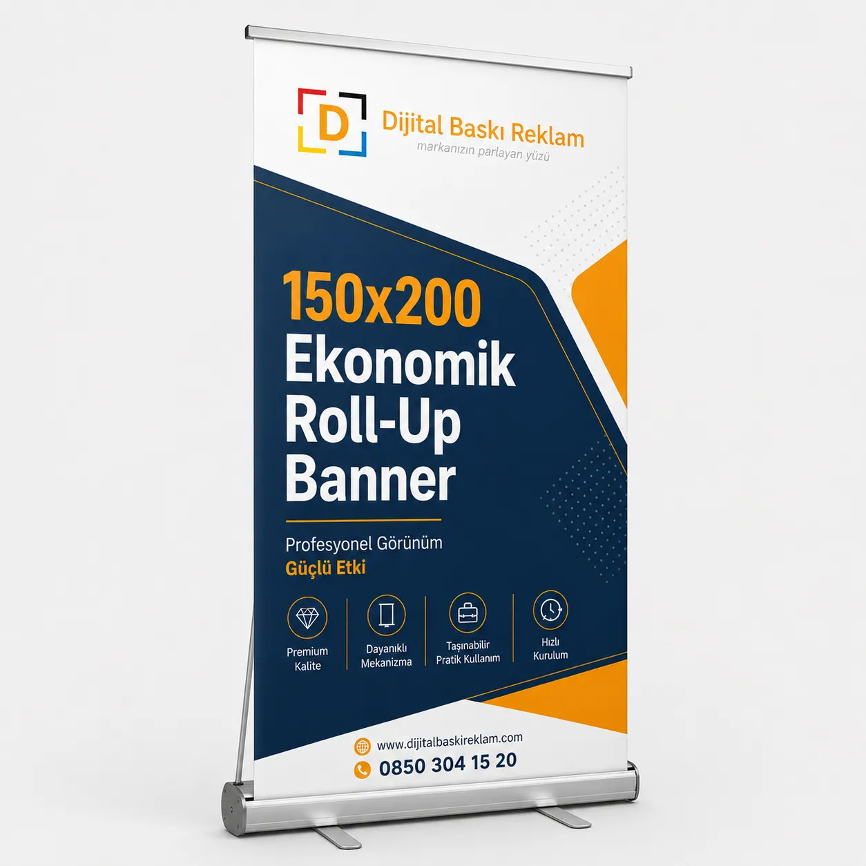 150cm x 200cm Ekonomik Roll-Up Banner