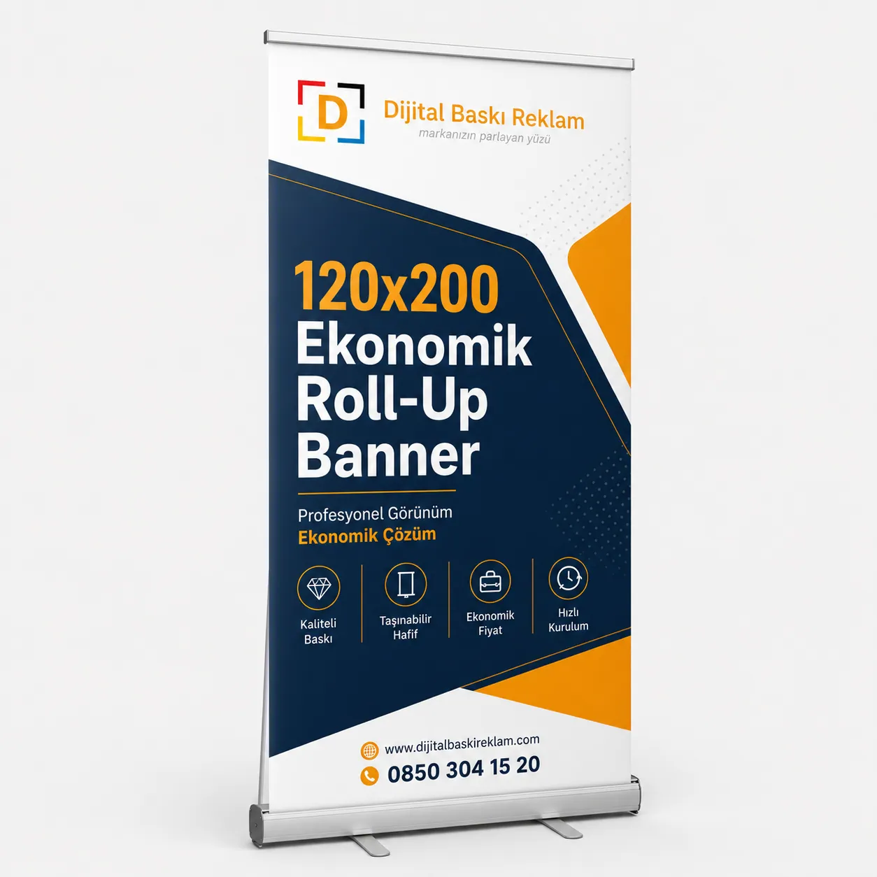 120cm x 200cm Ekonomik Roll-Up Banner