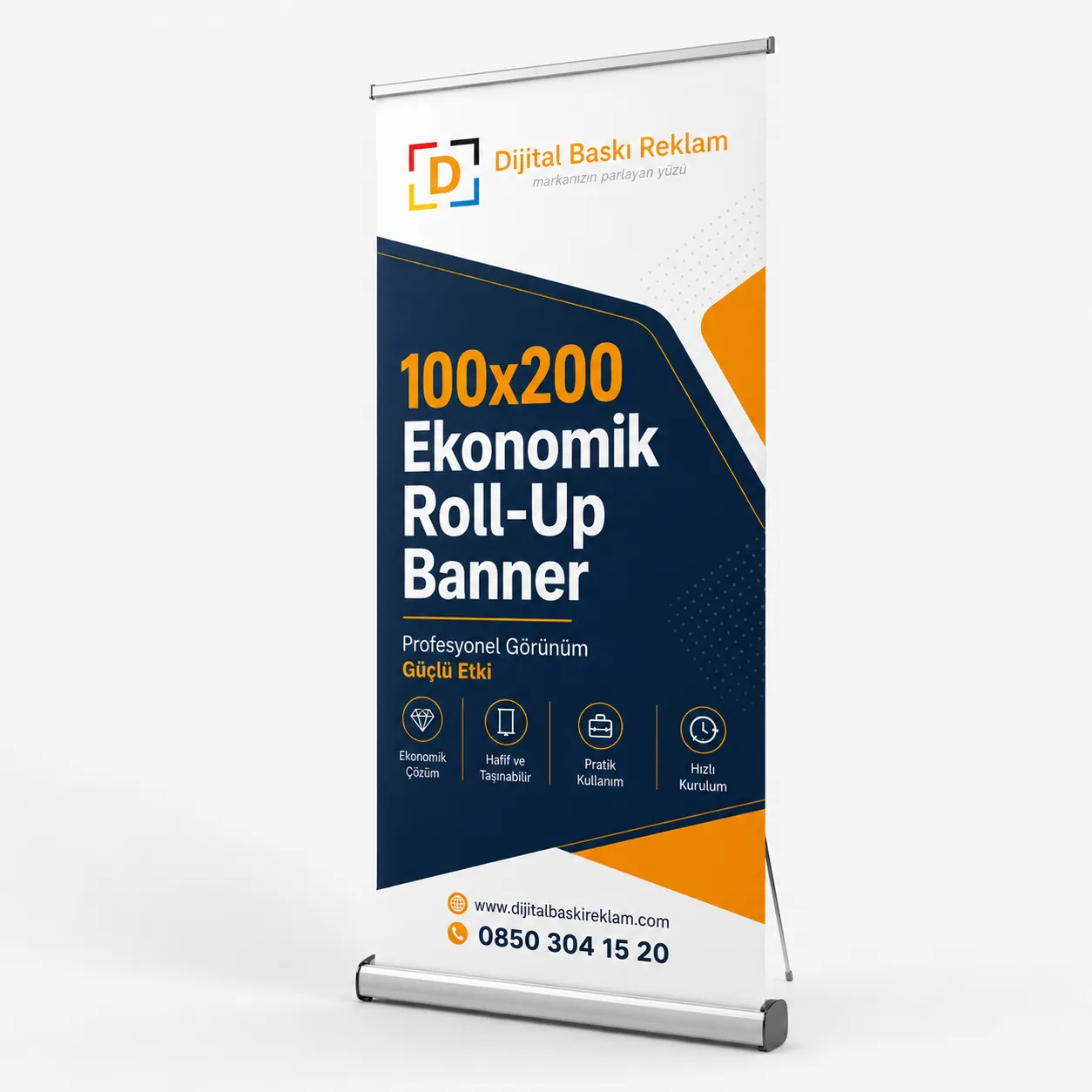 100cm x 200cm Ekonomik Roll-Up Banner
